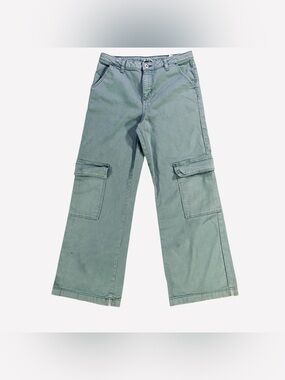 Art Class Sage Green Wide Leg Cargo Pants Girls Size 16 Fair Trade Certified
